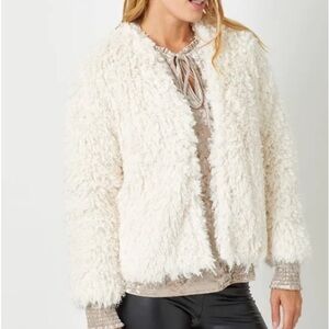 •aéropostale cream sheep jacket•